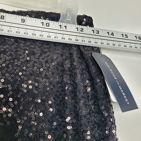 Melrose & Market black sequin cocktail party new years party pull on pants xs - Picture 6 of 8